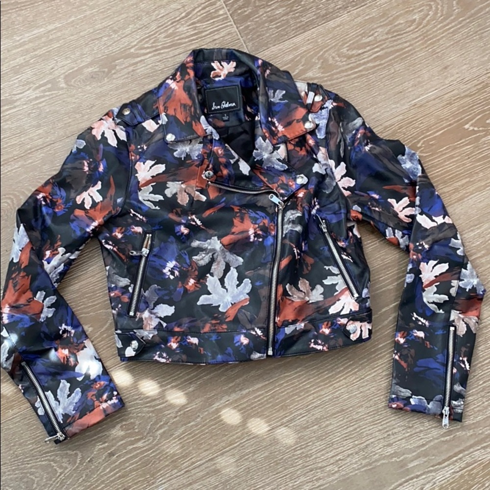 Sam Edelman Floral Faux Leather Jacket
